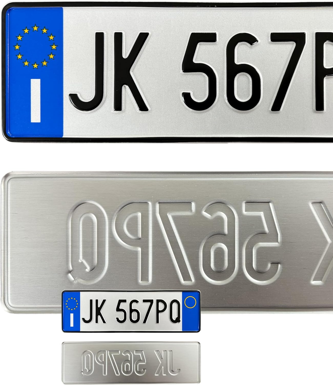 replica targa auto anteriore misura 36x11 a rilievo e catarifrangente