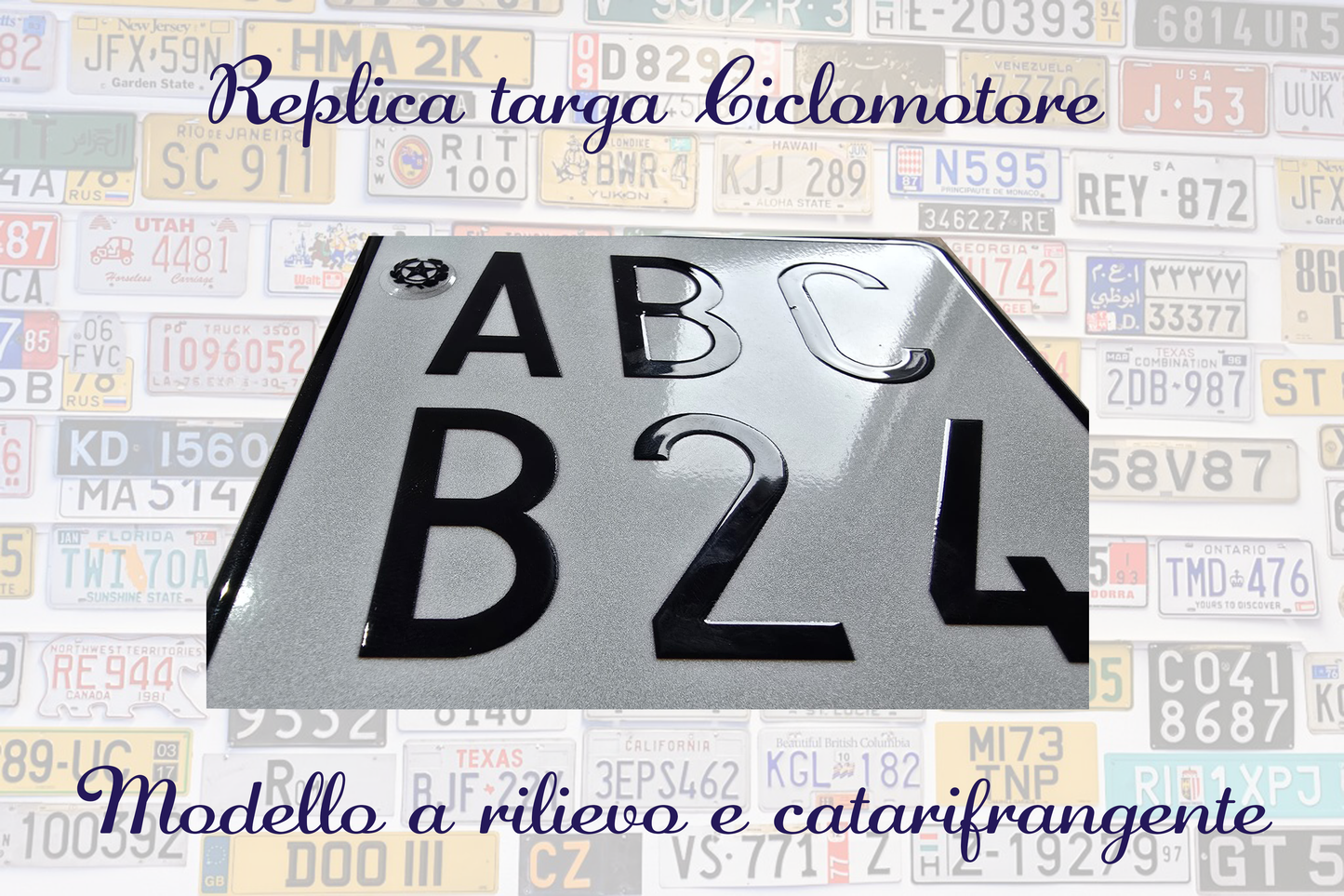 Replica targa ciclomotore italia